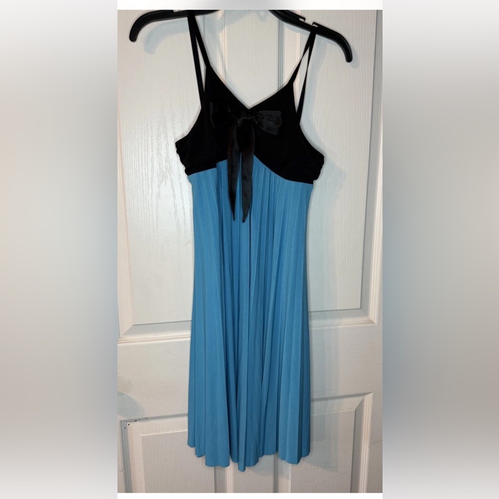 Byer California Strapless Black and Blue Dress